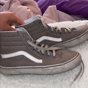 Grey high top vans